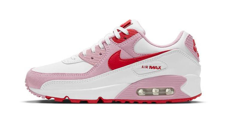 Nike air Max 90 Valentines day white pink