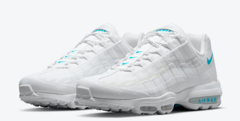 Nike air max 95 men's white and blue best sale