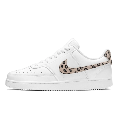 Nike Court Vision Low Leopard Swoosh White