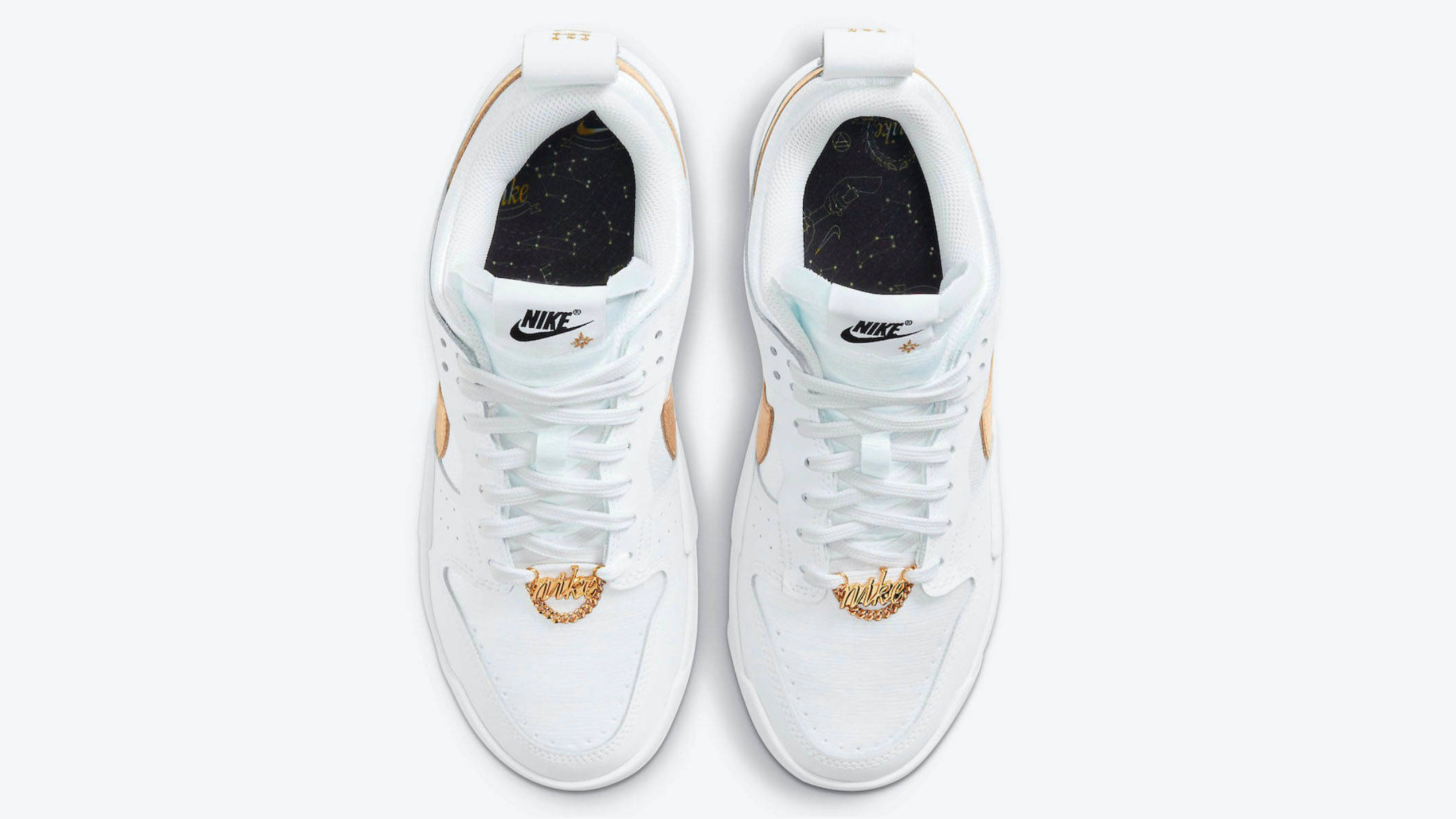 Nike Dunk Disrupt Low White Metallic Gold front
