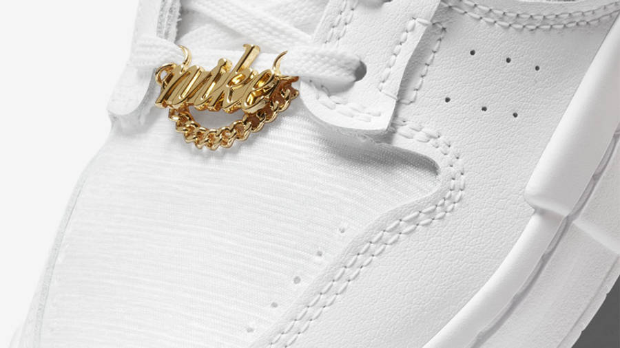 Nike Dunk Low Disrupt White Metallic Gold