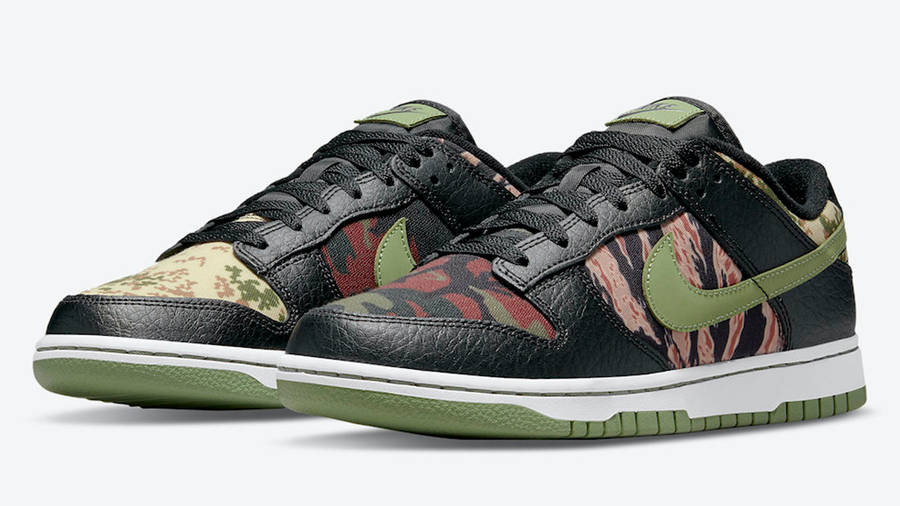 Nike Dunk Low SE Camo Oil Green | Where To Buy | DH0957-001 | The Sole