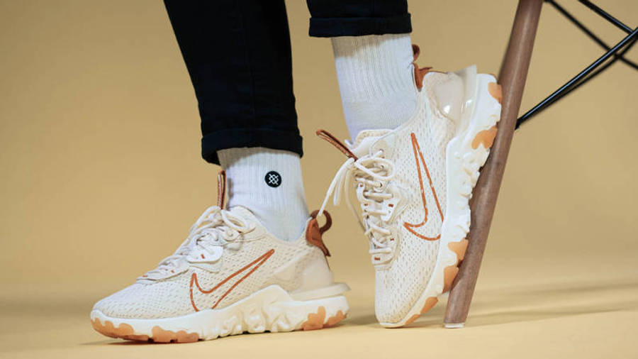 Nike React Vision Pale Ivory Coconut Milk On Foot