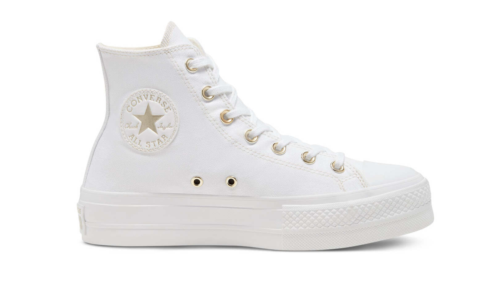Women’s Elevated Gold Platform Chuck Taylor All Star High Top