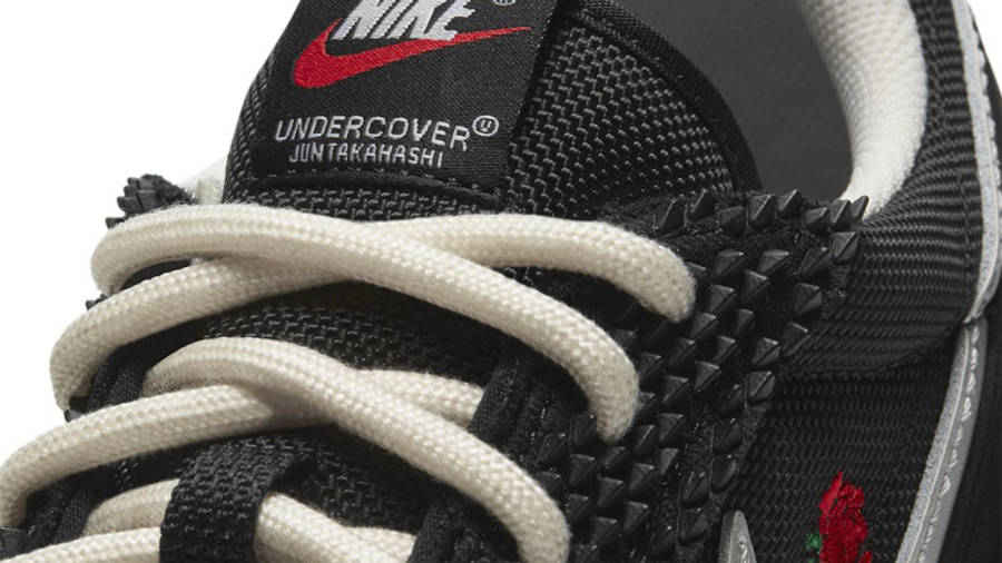 Undercover x Nike Overbreak SP Black Metallic Silver Closeup