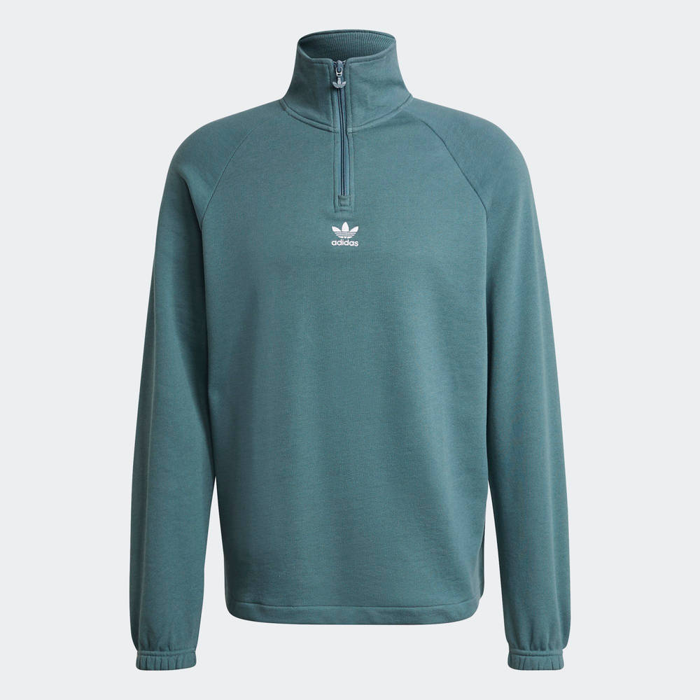 adidas Adicolor Classics Trefoil Half-Zip Sweatshirt - Hazy Emerald ...