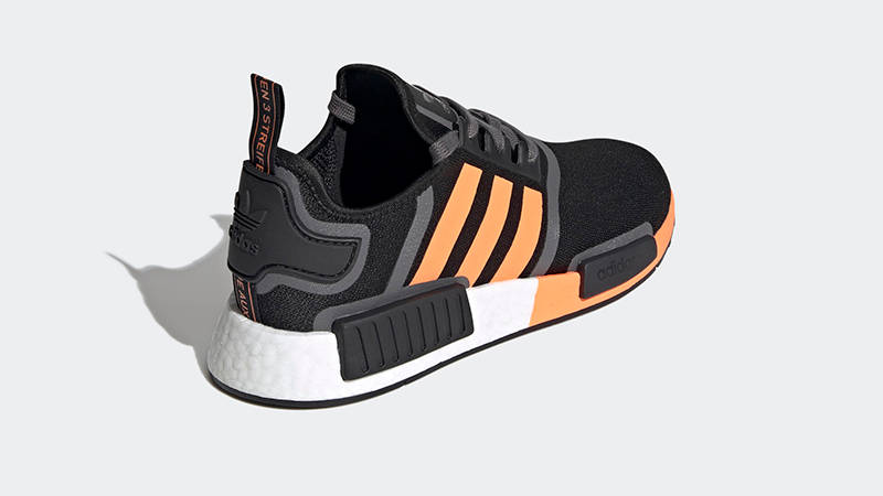 adidas NMD R1 Black Screaming Orange Back