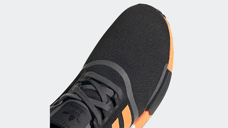 adidas NMD R1 Black Screaming Orange Front Detail