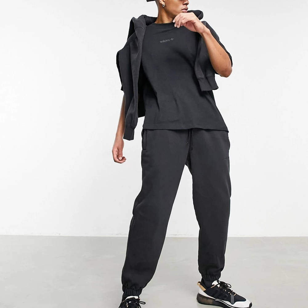 adidas Originals Premium Sweats Overdyed Joggers Black - Black | The Sole Supplier