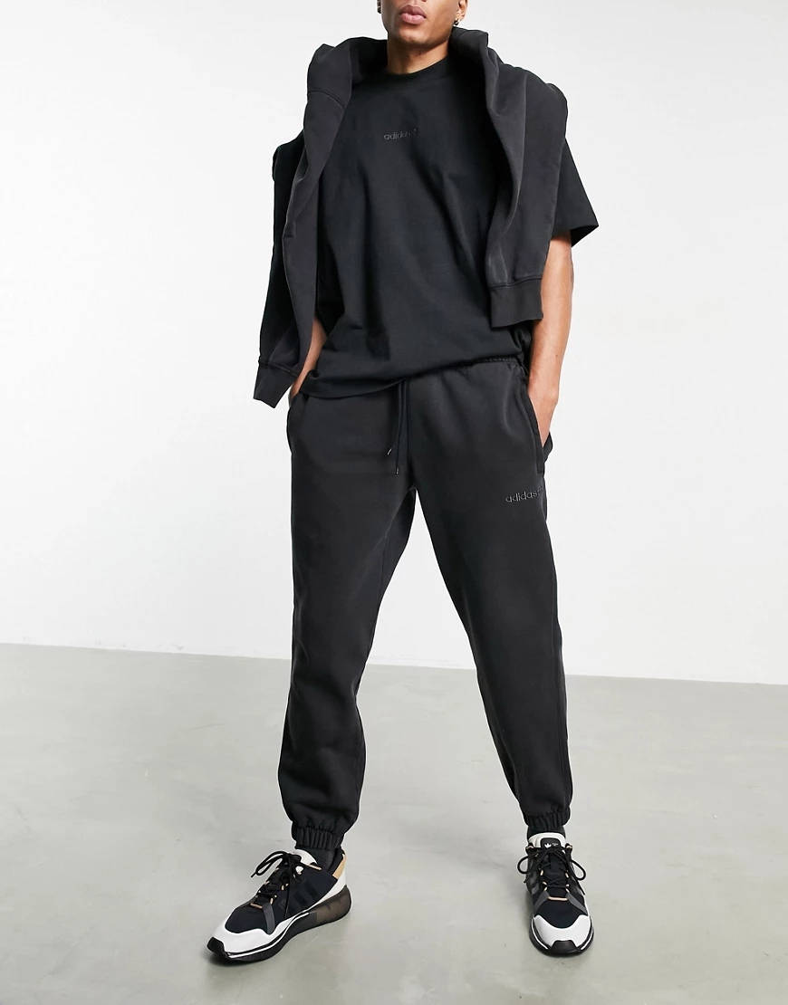 adidas Originals Premium Sweats Overdyed Joggers Black - Black | The Sole Supplier