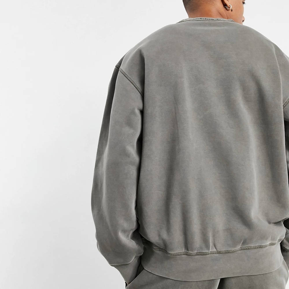 adidas Originals Premium Sweats Overdyed Rib Sweatshirt Olive - Olive | The Sole Supplier