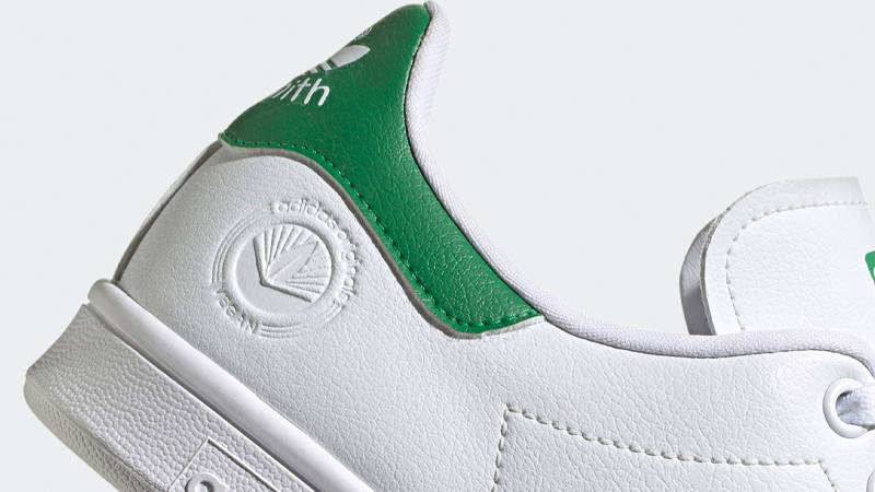 adidas Stan Smith Vegan Cloud White Green Closeup