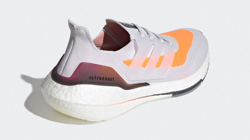 adidas Ultra Boost 21 Grey Screaming Orange Back