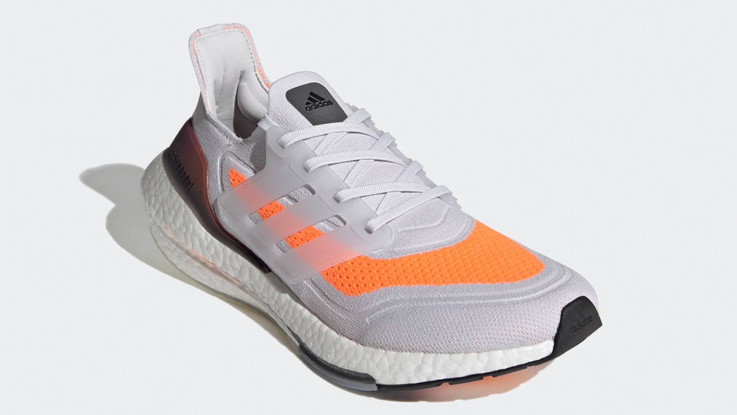 adidas Ultra Boost 21 Grey Screaming Orange Front