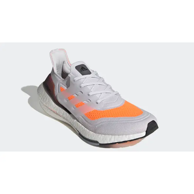 adidas Ultra Boost 21 Grey Screaming Orange Front