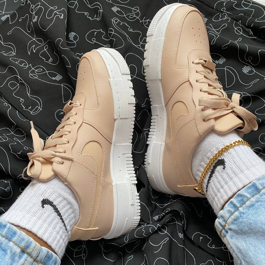 AF1 Pixel Beige Pink