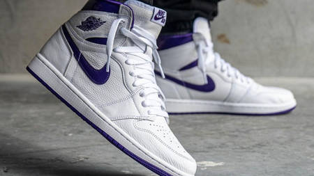 An On-Foot Look at the Air Jordan 1 High "Metallic Purple"
