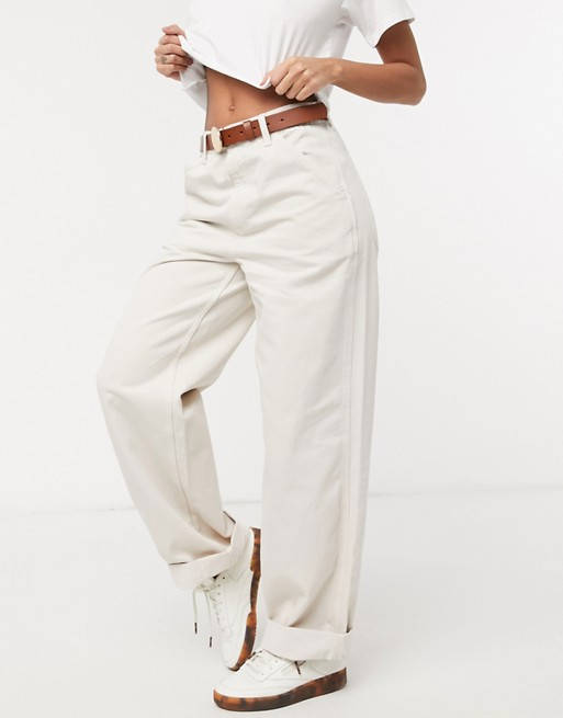 ASOS DESIGN Cream Trousers