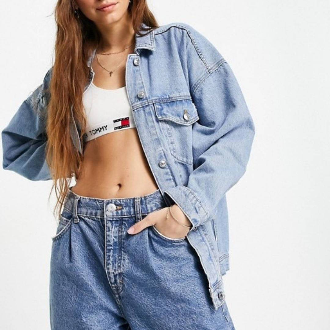 ASOS Design denim oversized jacket