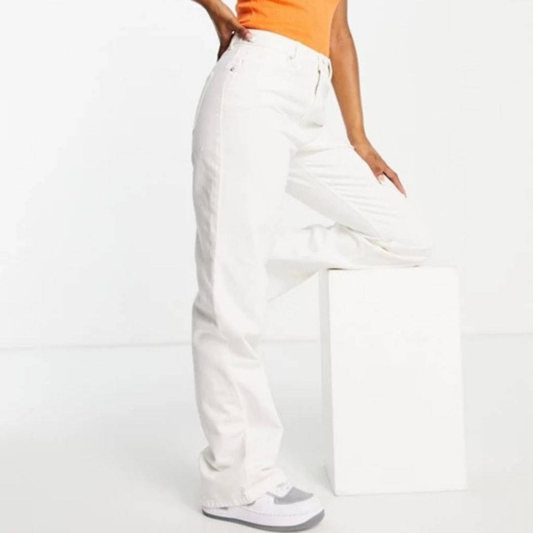 ASOS NA-KD Ecru Jeans