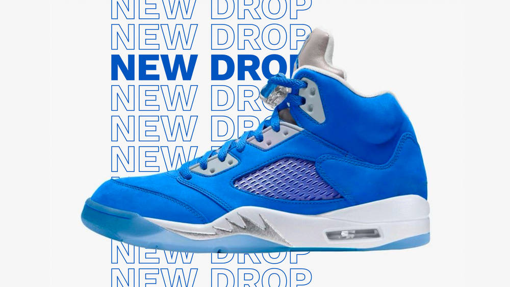 Image via sneakerfiles/zsneakerheadz Air Jordan 5 "Bluebird"