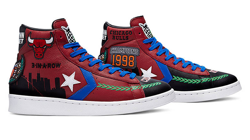 Chinatown Market x Converse Pro Chicago Bulls Championship Jacket Hi Hyper Royal side