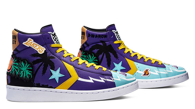 Chinatown Market x Converse Pro Lakers Championship Jacket Hi Violet side