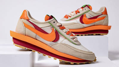 nike x sacai x clot ldwaffle orange blaze