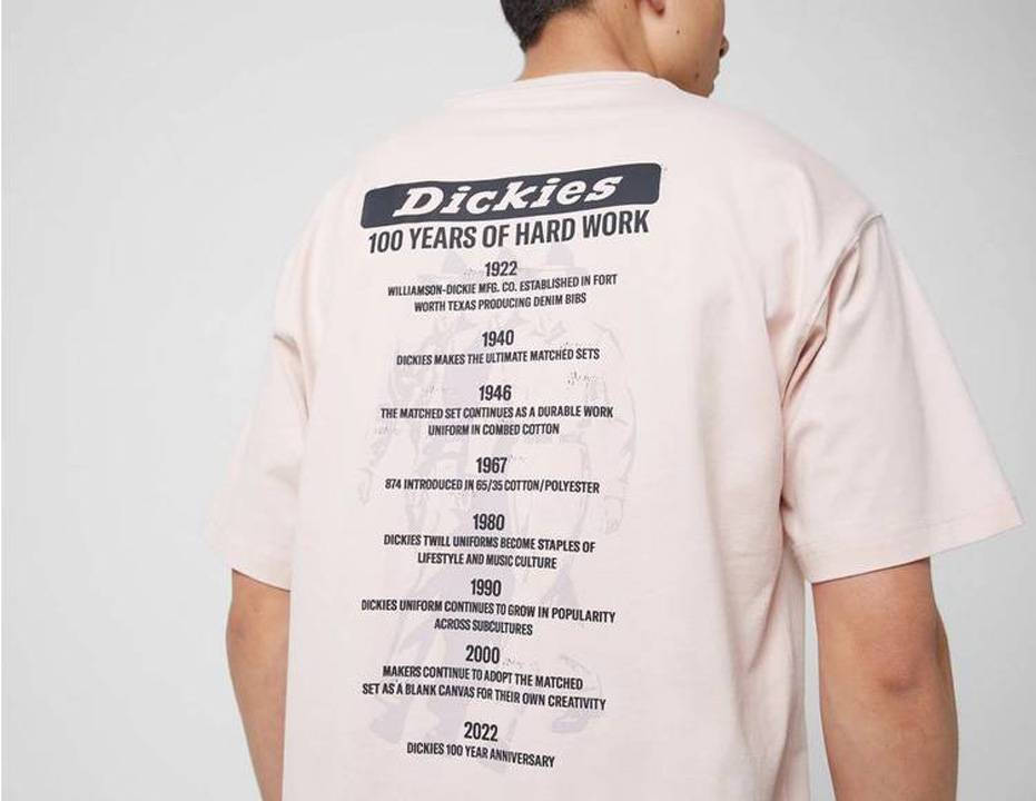 Dickies 100 Anniversary Logo Short Sleeve T-Shirt Orange back details