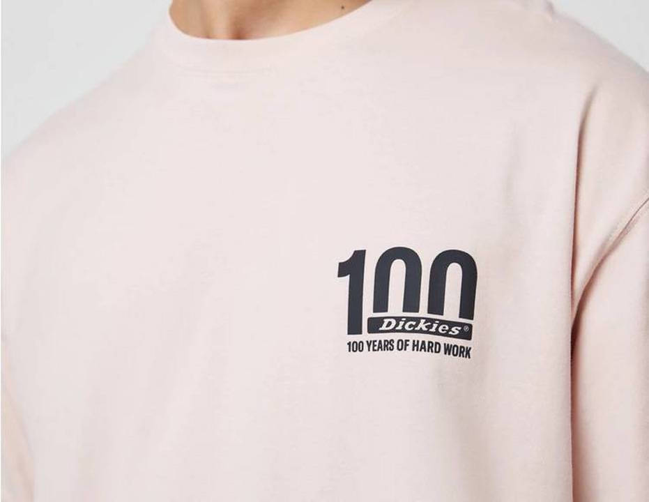 Dickies 100 Anniversary Logo Short Sleeve T-Shirt Orange logo