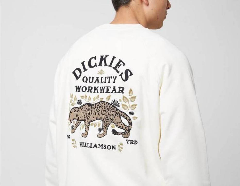 Dickies Fort Lewis Sweatshirt White back logo