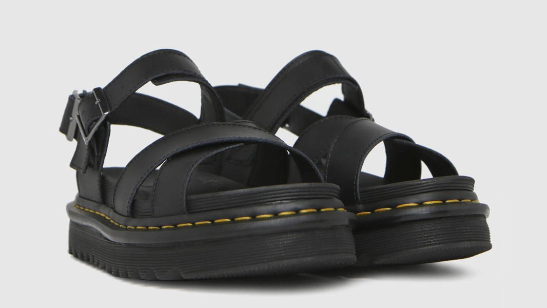Dr Martens Voss 2 Leather Strap Sandals Black