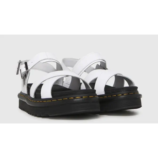 Dr Martens Voss 2 Leather Strap Sandals White Black | Where To Buy ...