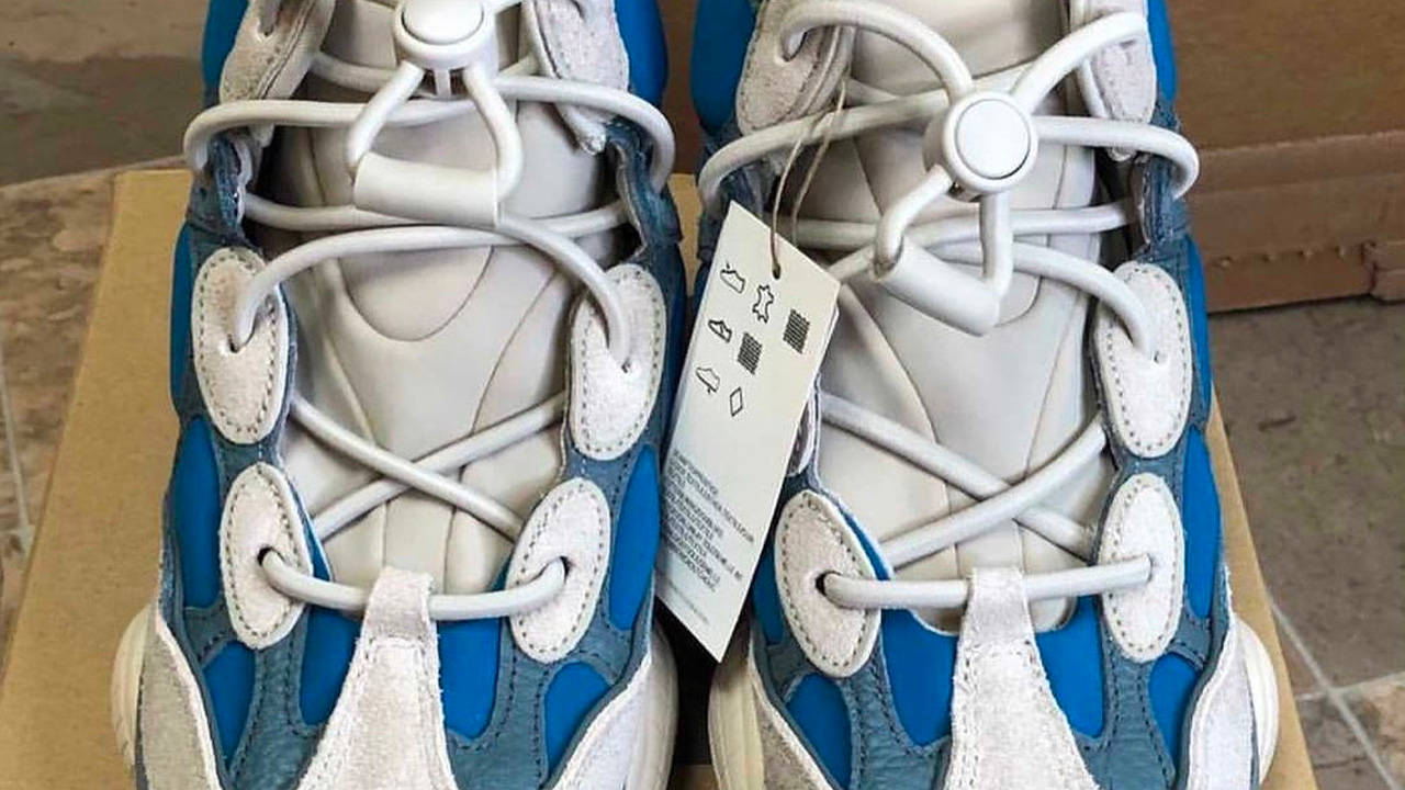 frosted blue yeezy 500