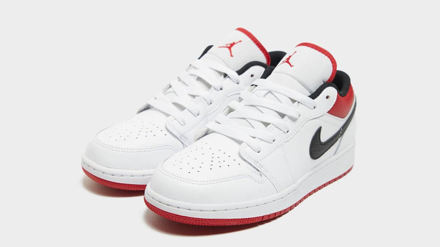 low jordans red and white