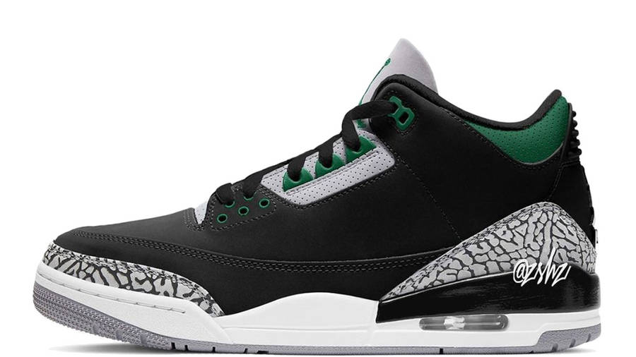 black green jordan 3