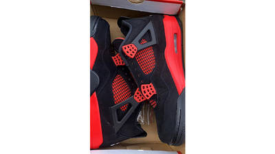 Jordan 4 Red Thunder in box