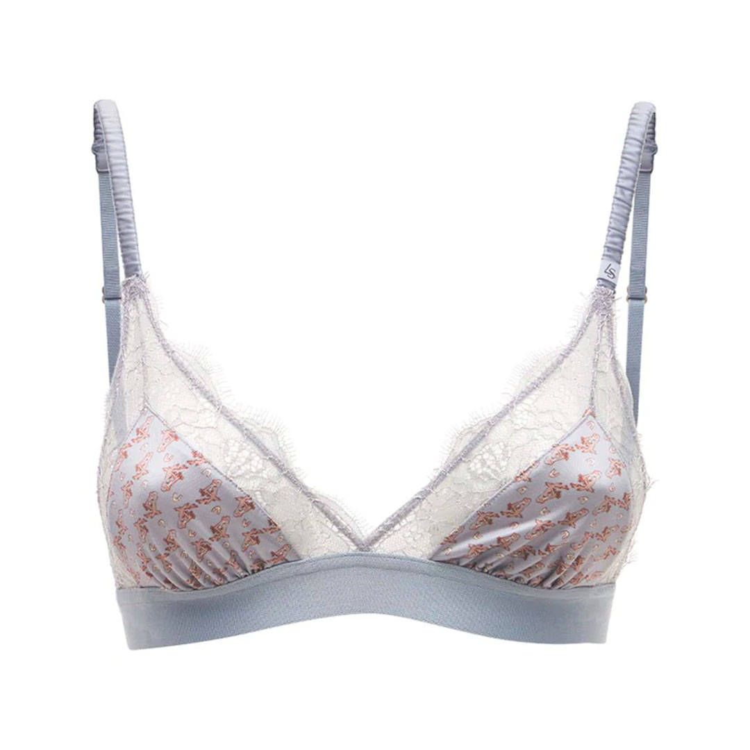 Love Stories Lavender Triangle Satin Bra