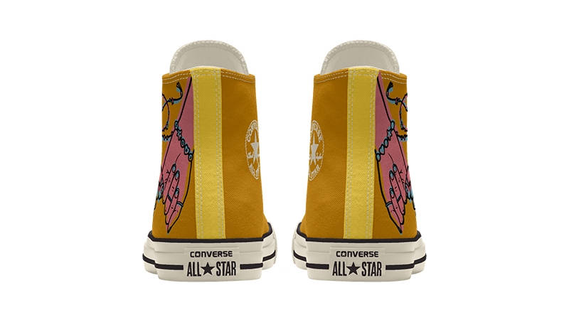 Millie By You x Converse Chuck Taylor All Star High Golddart Back