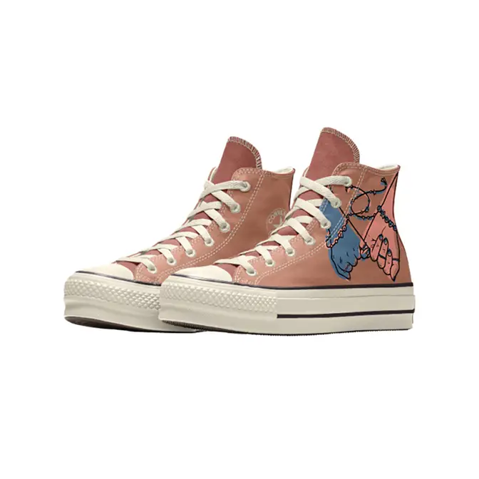 Rose gold hotsell high top converse