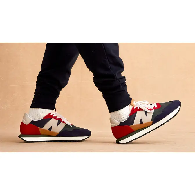 New Balance 237 Team Red Navy On Foot