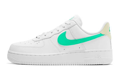 white air force 1 green tick