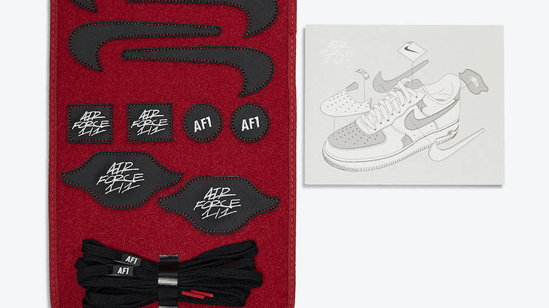 Nike Air Force 1 1 White Red DC9895-100 patch