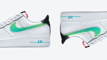 Clean But Colourful: Check Out The Neon Accents On This Nike Air Force 1