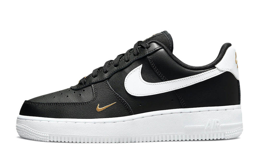 white black and gold air force 1