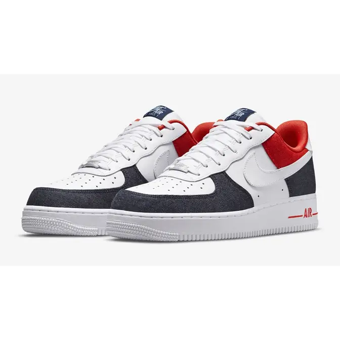 Blue denim hotsell air force 1