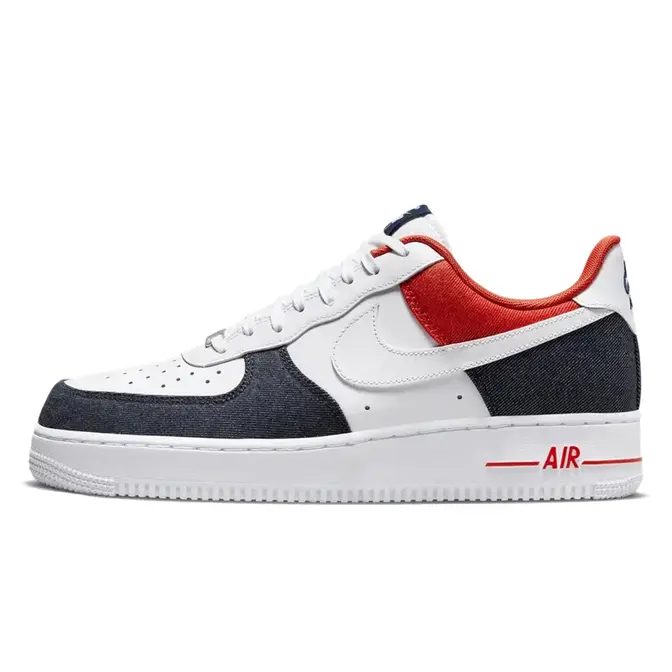 Nike air force red white sales and black