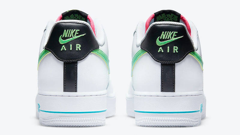 Nike Air Force 1 Low White Bright Crimson Laser Blue Back