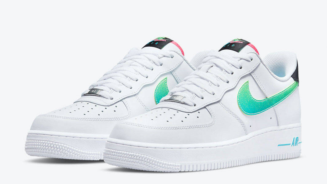 Nike Air Force 1 Low White Bright Crimson Laser Blue