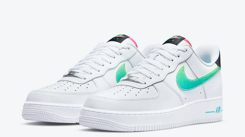 white green and pink air force 1